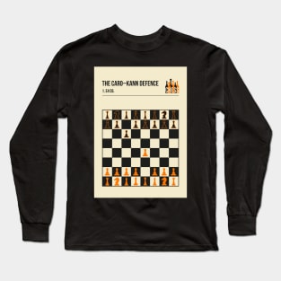 Chess The Caro Kann Defence Minimalistic Book Cover Art Long Sleeve T-Shirt